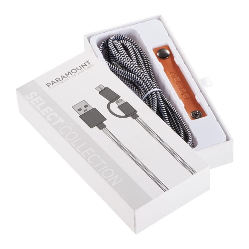 Custom Paramount 3-in-1 Fabric Charging Cable - 2