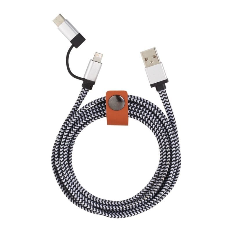 Custom Paramount 3-in-1 Fabric Charging Cable