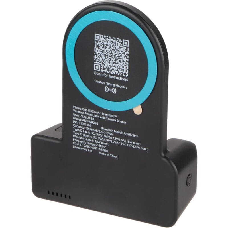 Custom Phone Grip 5000 mAh MagClick™ Powerbank and Shutte - 5