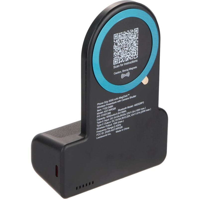 Custom Phone Grip 5000 mAh MagClick™ Powerbank and Shutte - 6