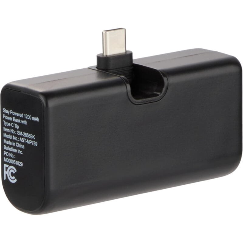 Custom Stay Powered 1200 mAh Power Bank with Type-C Tip - 8