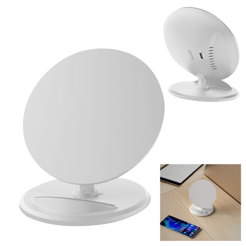 Custom 10w Round Wireless Charger & Stand - 1