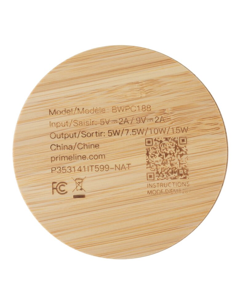 Custom Bamboo 15W Wireless Charging Pad - 1
