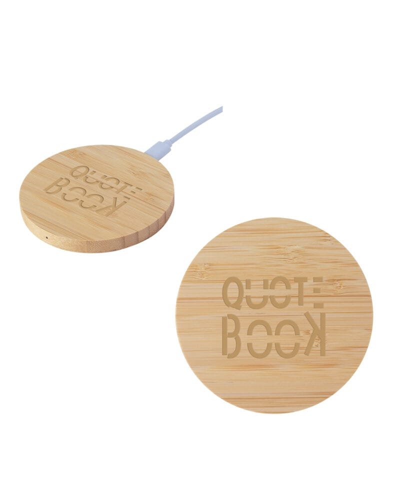 Custom Bamboo 15W Wireless Charging Pad