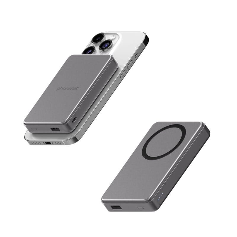 000 Mah Phonesuit® Elite Mag Qi2 Wireless Battery Pack & Portable Pocket Charger