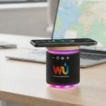 Custom Amitola Color Changing LED Speaker w/Wireless Charger - 7