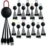 Custom Black Colorful Clip 3" 1 Charging Cable - 1