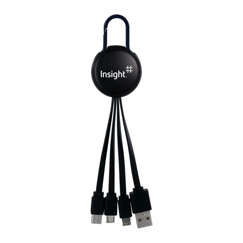 Custom Black Colorful Clip 3" 1 Charging Cable - 2