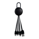 Custom Black Colorful Clip 3" 1 Charging Cable - 3