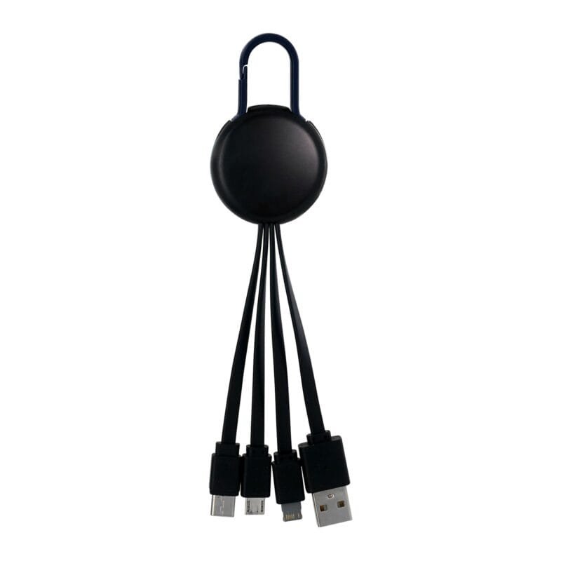 Custom Black Colorful Clip 3" 1 Charging Cable - 3
