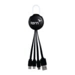 Custom Black Colorful Clip 3" 1 Charging Cable - 4