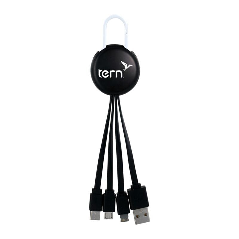 Custom Black Colorful Clip 3" 1 Charging Cable - 4