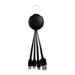 Custom Black Colorful Clip 3" 1 Charging Cable - 5