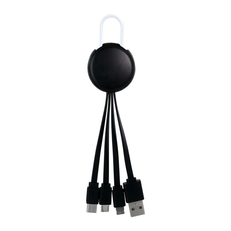 Custom Black Colorful Clip 3" 1 Charging Cable - 5
