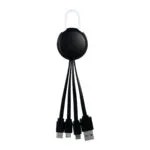 Custom Black Colorful Clip 3" 1 Charging Cable - 6