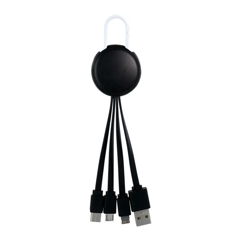 Custom Black Colorful Clip 3" 1 Charging Cable - 6