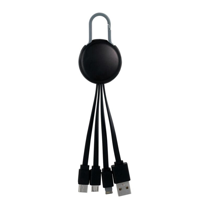 Custom Black Colorful Clip 3" 1 Charging Cable - 8