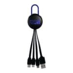 Custom Black Colorful Clip 3" 1 Charging Cable - 9