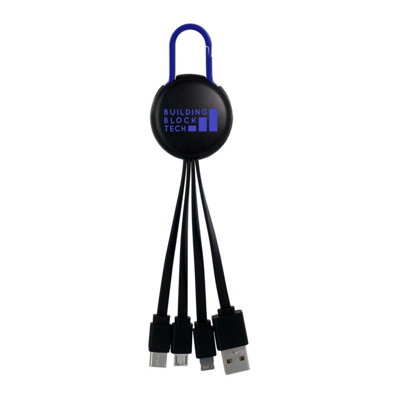 Custom Black Colorful Clip 3" 1 Charging Cable - 9