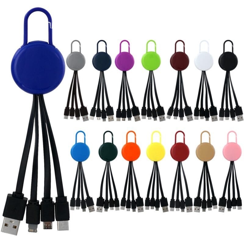 Custom Colorful Clip 3" 1 Charging Cable - 1