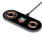 Custom Glass Top Dual Wireless Charging Pad - 2