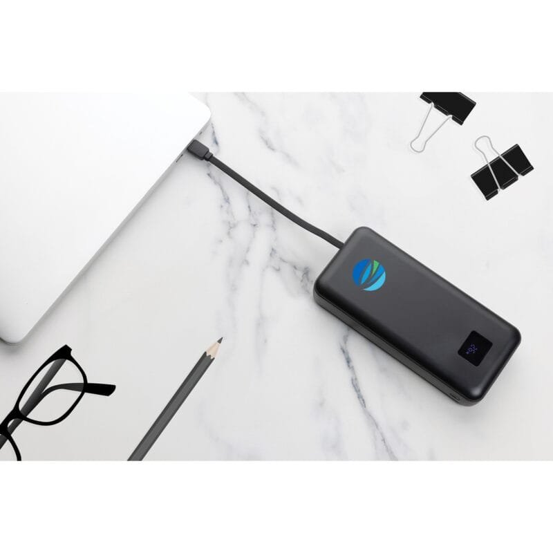 Custom Gridley rPlastic 20000 65W Laptop Powerbank - Black - 7