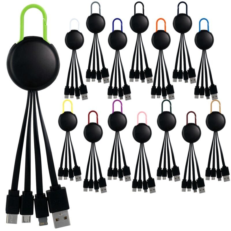 Custom Light Up Logo Clip 3" 1 Charging Cable - 1