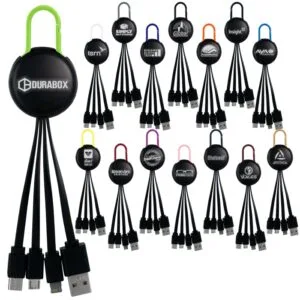 Custom Light Up Logo Clip 3" 1 Charging Cable