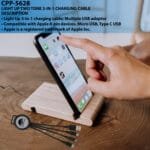 Custom Light Up Two Tone 3-in-1 Charging Cable - 2