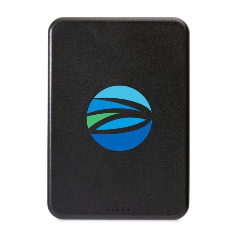 Custom Magnetix Recycled Plastic 5000 mAh Magnetic Powerbank - Black