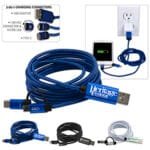 Custom "OSLO" 5-in-1 Braided 6' Long Cell Phone Charging Cable