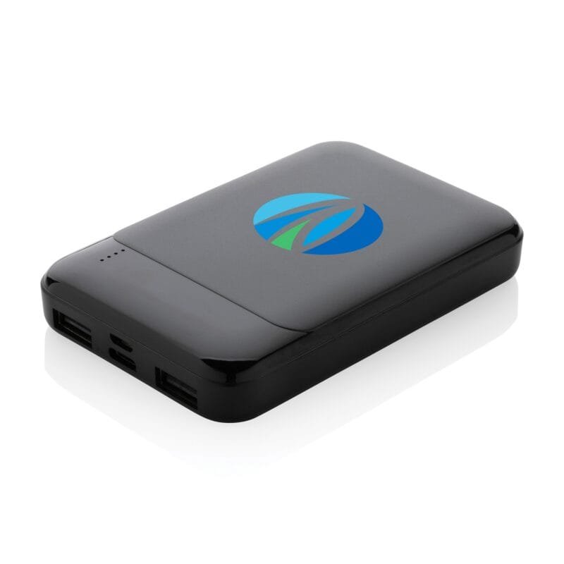 Custom Recycled Plastic 5.000 mAh Powerbank - Black - 2