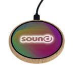 Custom SCX Innovative Design™ Full-Color Bamboo 15W Wireless Charger - 1