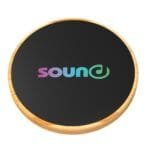 Custom SCX Innovative Design™ Full-Color Bamboo 15W Wireless Charger