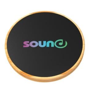 Custom SCX Innovative Design™ Full-Color Bamboo 15W Wireless Charger