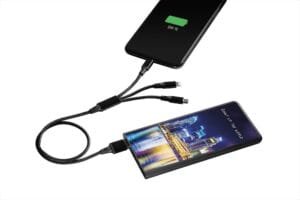 Custom SCX Innovative Design™ Full-Color Illuminated Power Bank Slim 5000 mAh