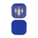 Custom Tetra 4-in-1 Charging Cable With Recycled ABS Case & Built-In Phone Stand - 4