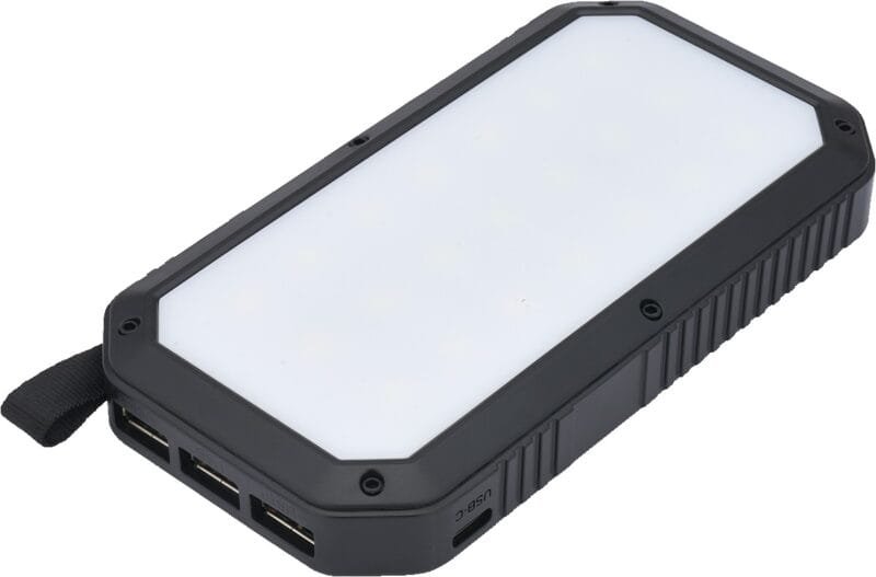 Custom Trio Port Solar Charge LED Power Bank 8