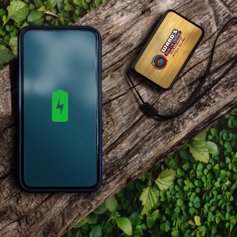 Custom UL 1000mAh NanoCharge Bamboo Power Bank - 4