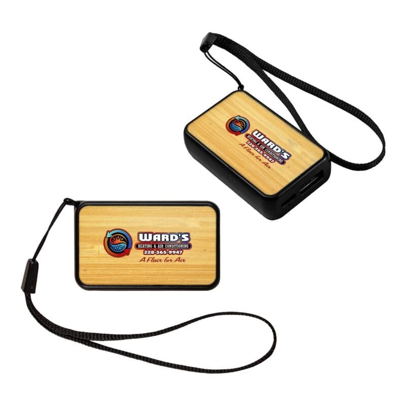 Custom UL 1000mAh NanoCharge Bamboo Power Bank