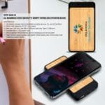 Custom UL Bamboo High Density Swift Wireless Power Bank - 5