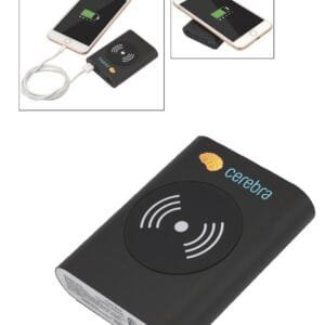 Custom UL Cert Tri-Way Wireless & Power Bank - 5000 mAh