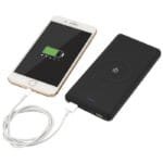 Custom UL Certified Qi Ring Wireless Charger & Power Bank - 7