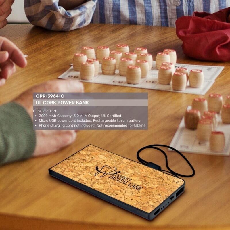 Custom UL Cork Power Bank - 5