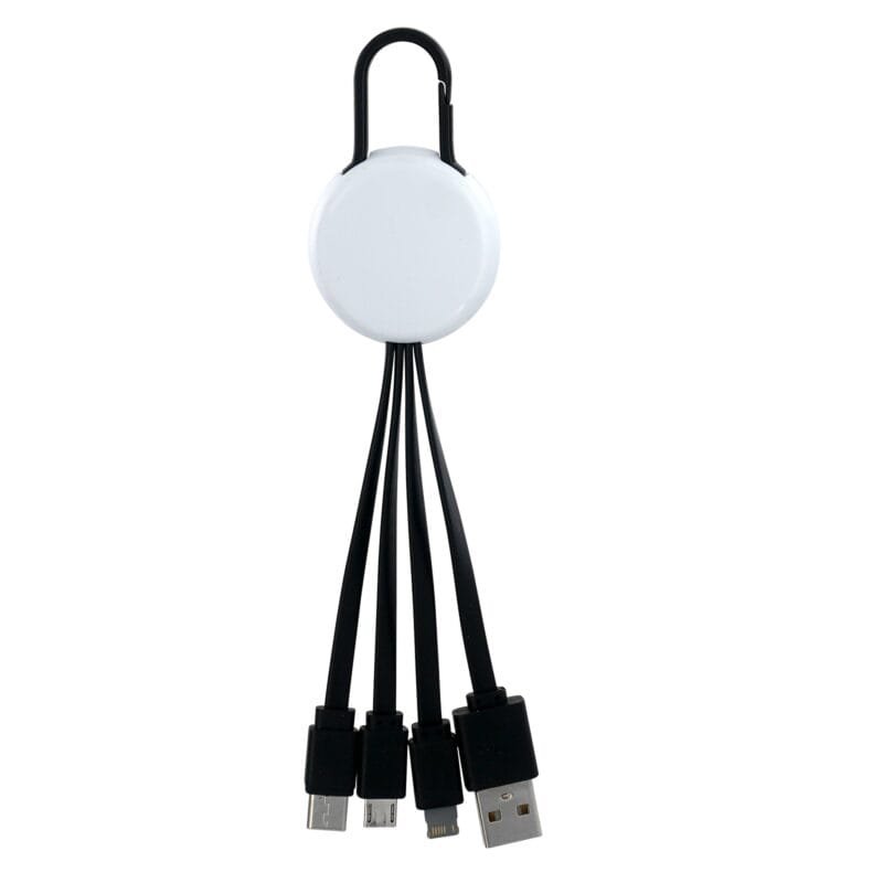 Custom White Colorful Clip 3" 1 Charging Cable - 3