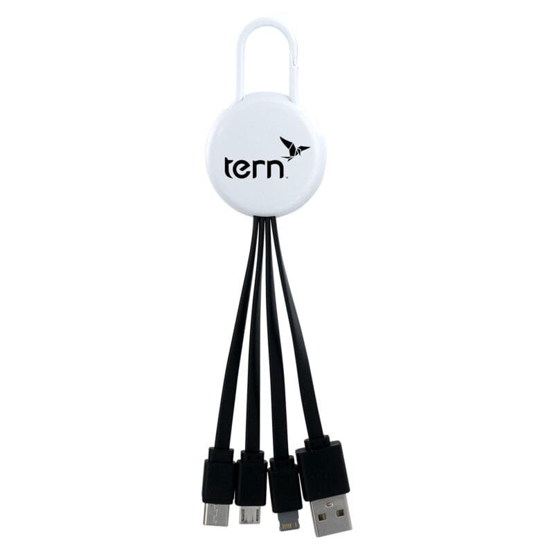 Custom White Colorful Clip 3" 1 Charging Cable - 4