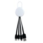 Custom White Colorful Clip 3" 1 Charging Cable - 5