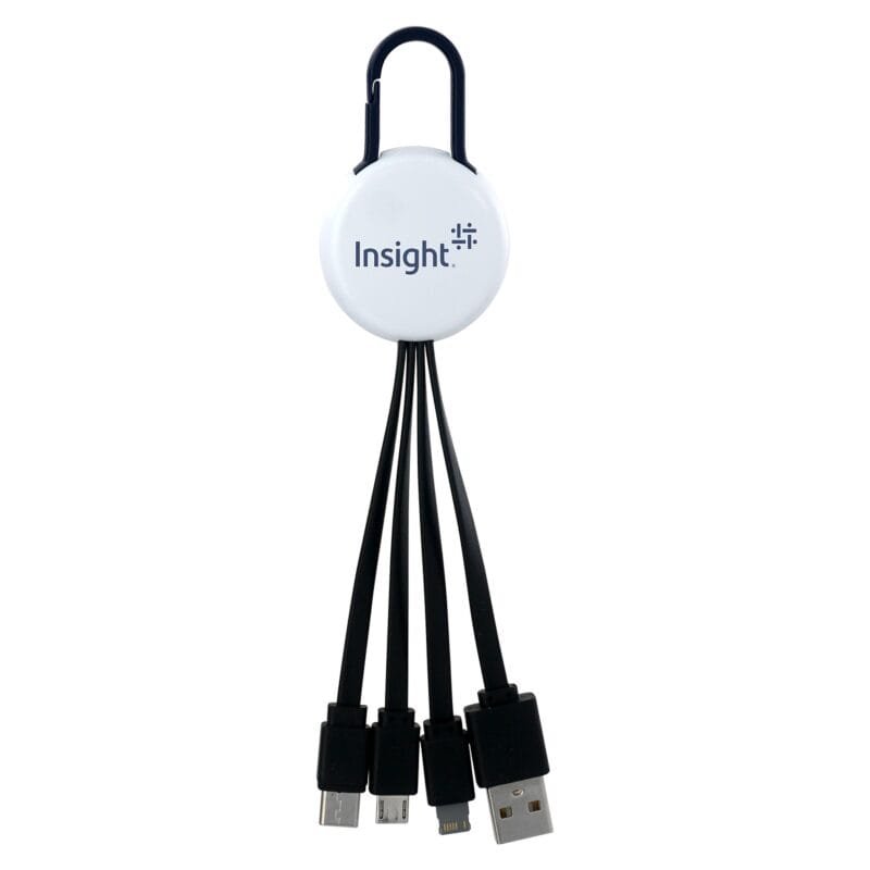 Custom White Colorful Clip 3" 1 Charging Cable - 8