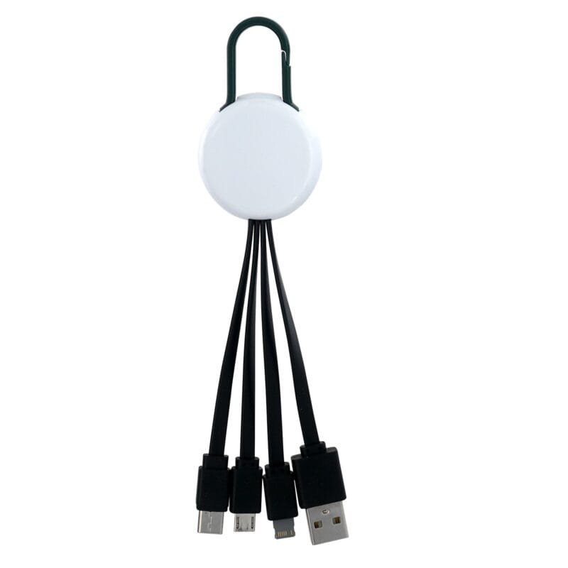 Custom White Colorful Clip 3" 1 Charging Cable - 9