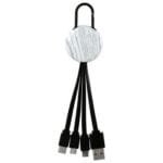 Custom White Wood Clip 3" 1 Charging Cable - 3